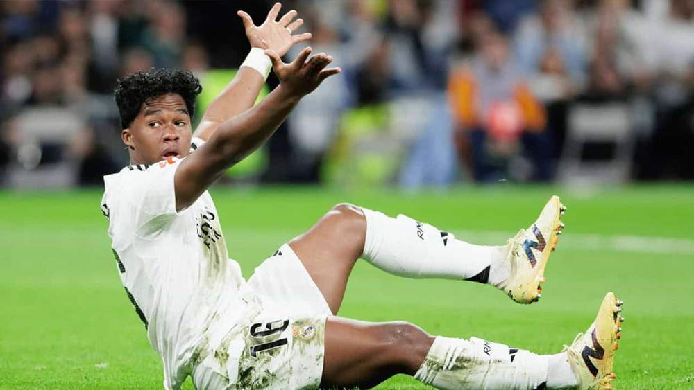 Endrick jugando con el Real Madrid