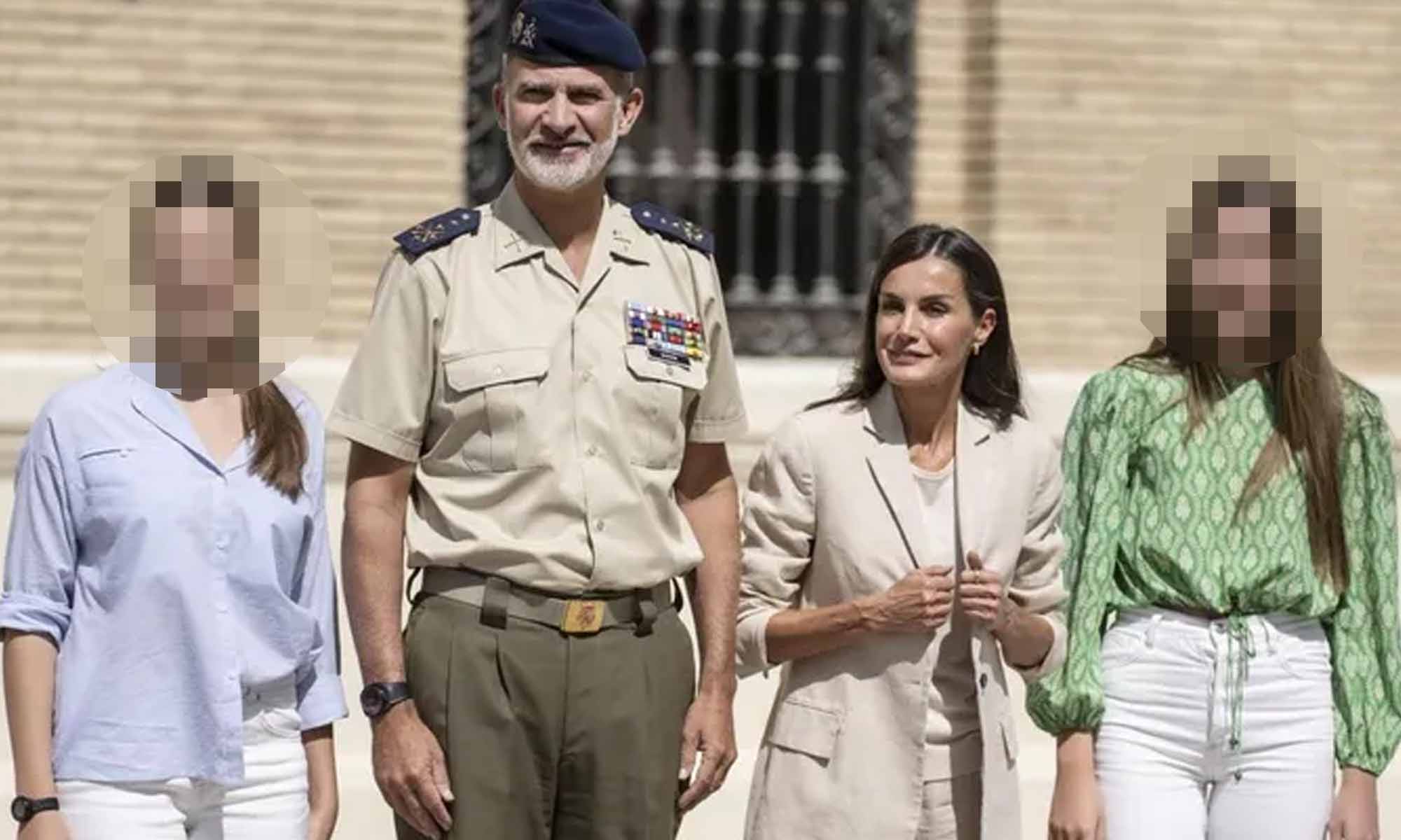 Familia real difuminada