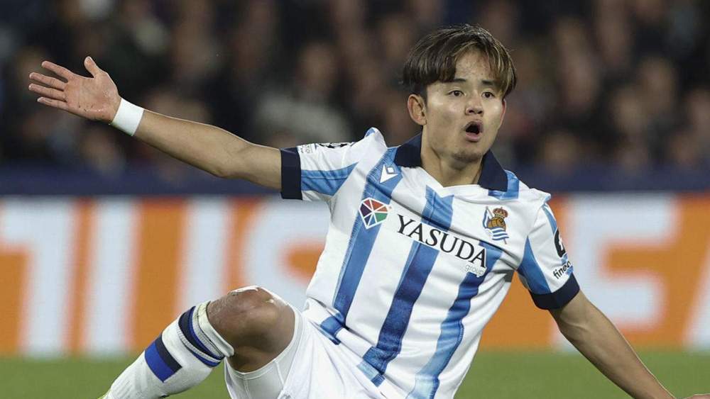 Kubo jugando con la Real Sociedad