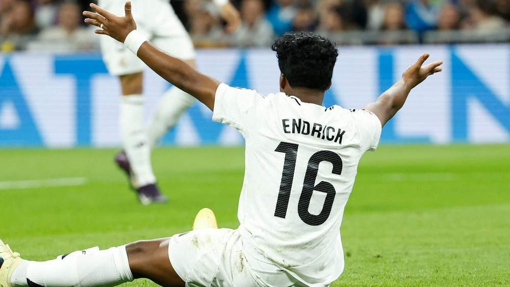 Endrick jugando con el Real Madrid