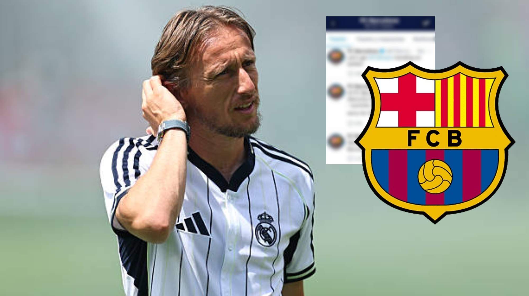 Polémico comentario de la TV del Barcelona sobre Modric. Polémico comentario de la TV del Barcelona sobre Modric.