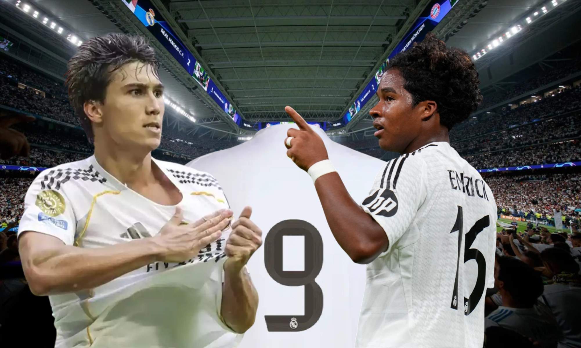 Gonzalo y Endrick compiten por el 9 del Real Madrid