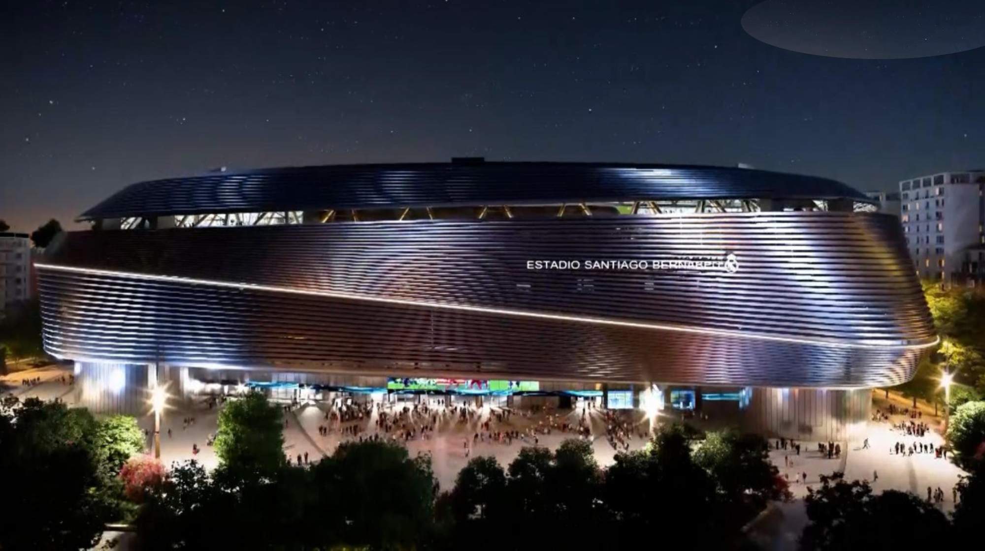 Así se dará el arribo segundo anillo LED en el Bernabéu. 
