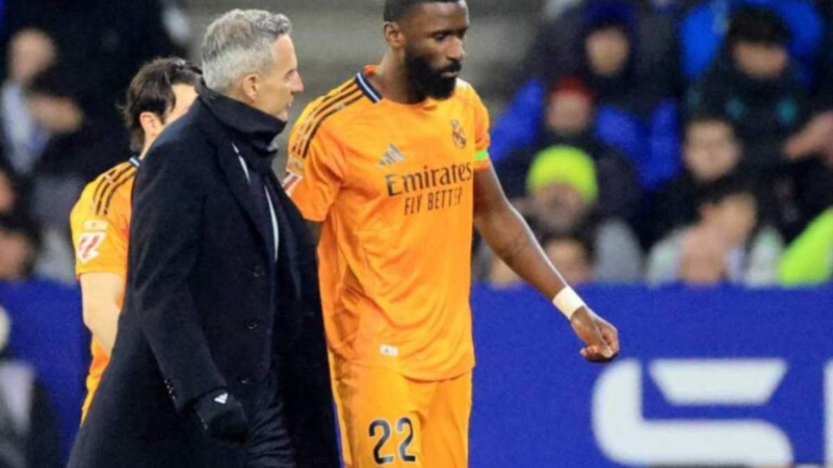 Rüdiger en el momento de su lesión