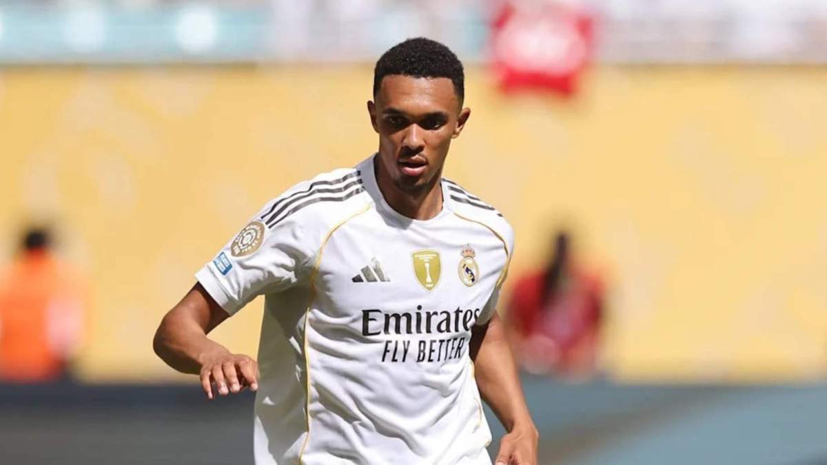 Trent Alexander-Arnold, durante un partido del Real Madrid en el Mundial de Clubes. Trent Alexander-Arnold, durante un partido del Real Madrid en el Mundial de Clubes.