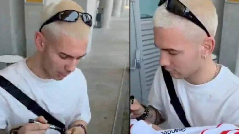 Mastantuono en su llegada a Madrid Mastantuono en su llegada a Madrid