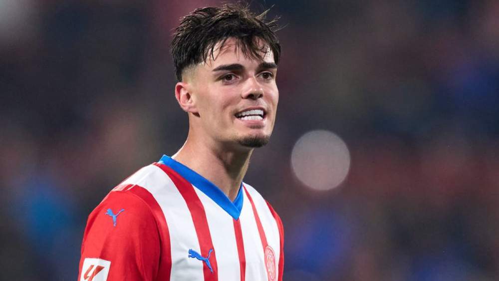 Miguel Gutiérrez jugando con el Girona