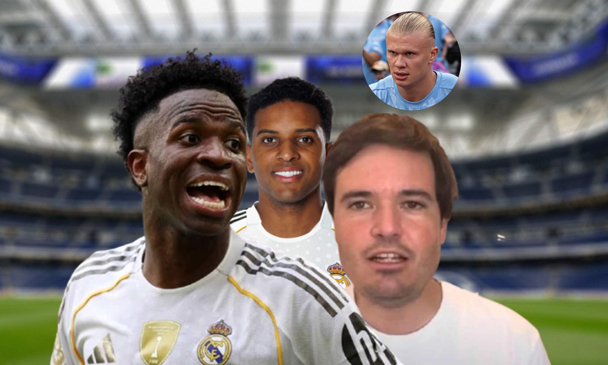 Vinícius Júnior, Rodrygo Goes, Ramón Álvarez de Mon y Erling Haaland.