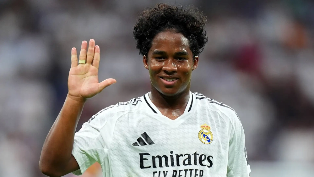 Endrick jugando un partido con el Real Madrid. Endrick jugando un partido con el Real Madrid.