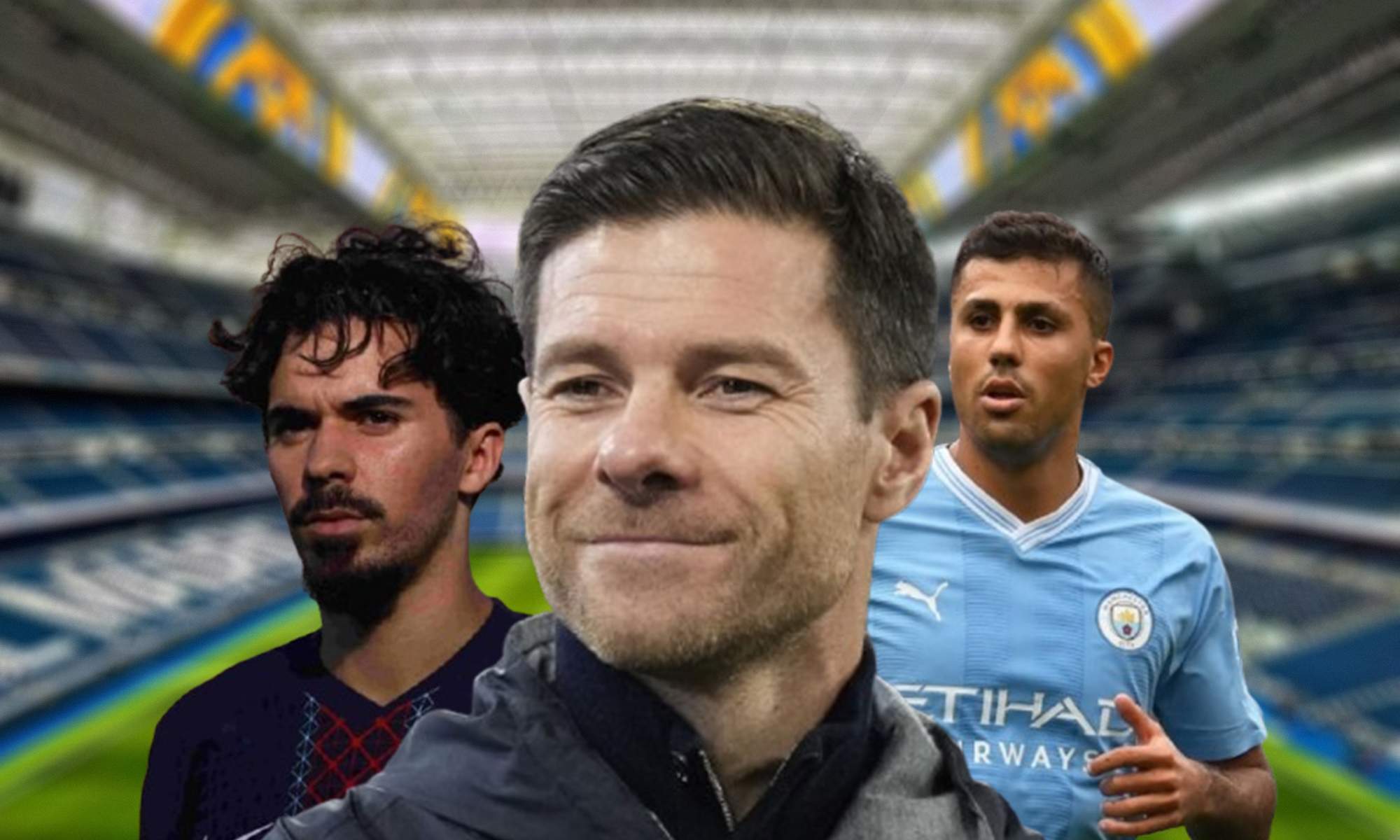 Xabi Alonso, Vitinha y Rodri Hernández.