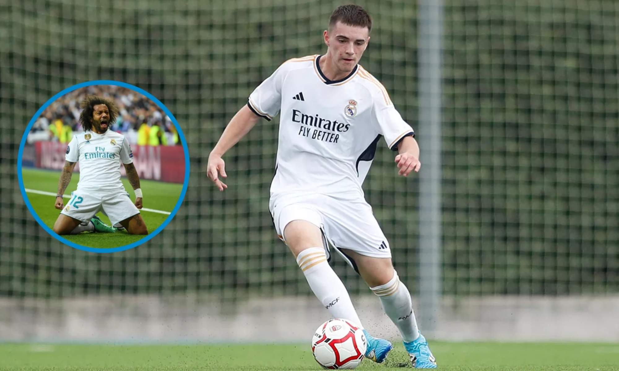 En Italia alucinan con Emanuel, uno de los futbolistas que podría debutar pronto en el primer equipo y al que comparan con Marcelo.