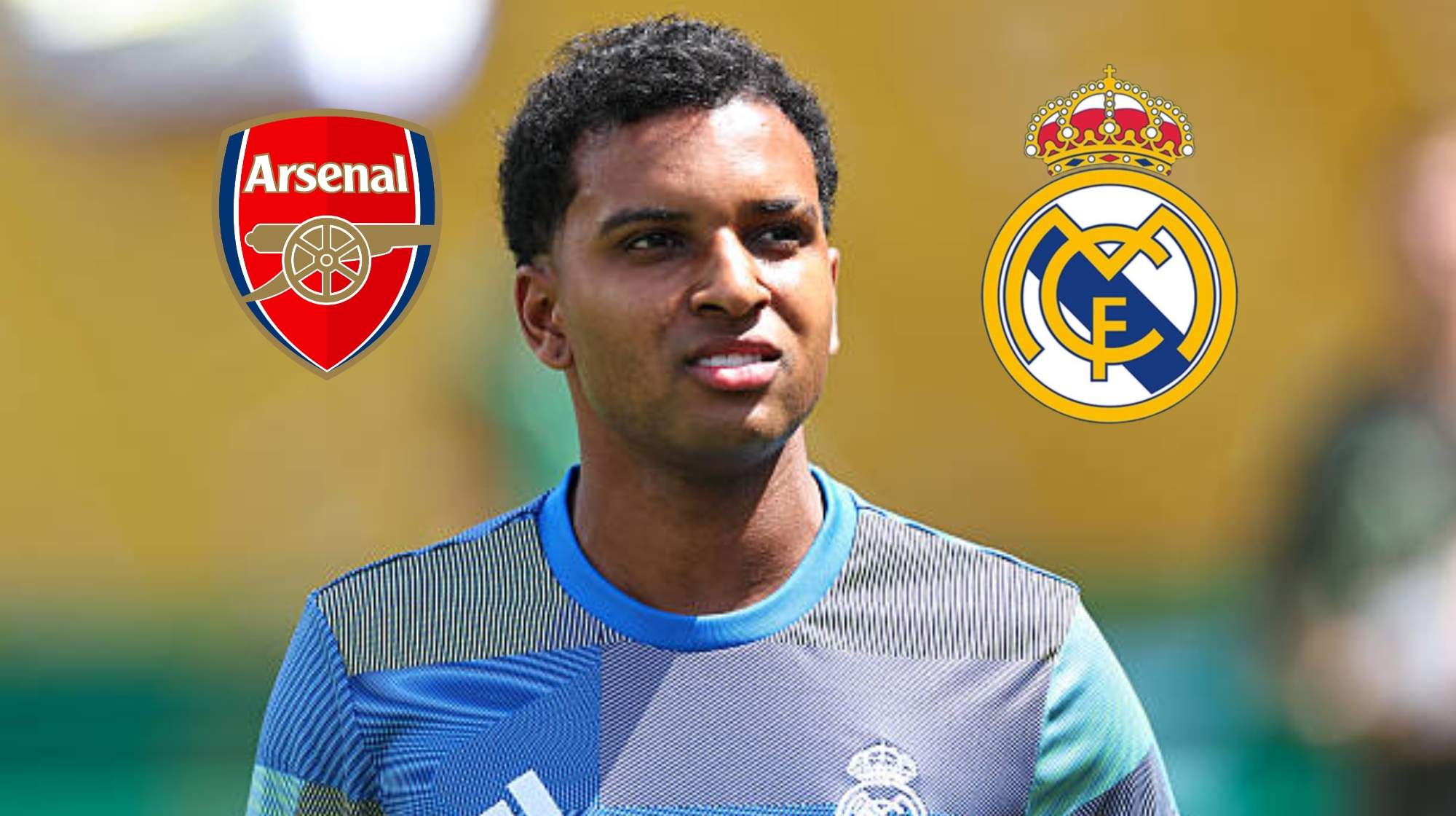 Rodrygo, entre Arsenal y Real Madrid.