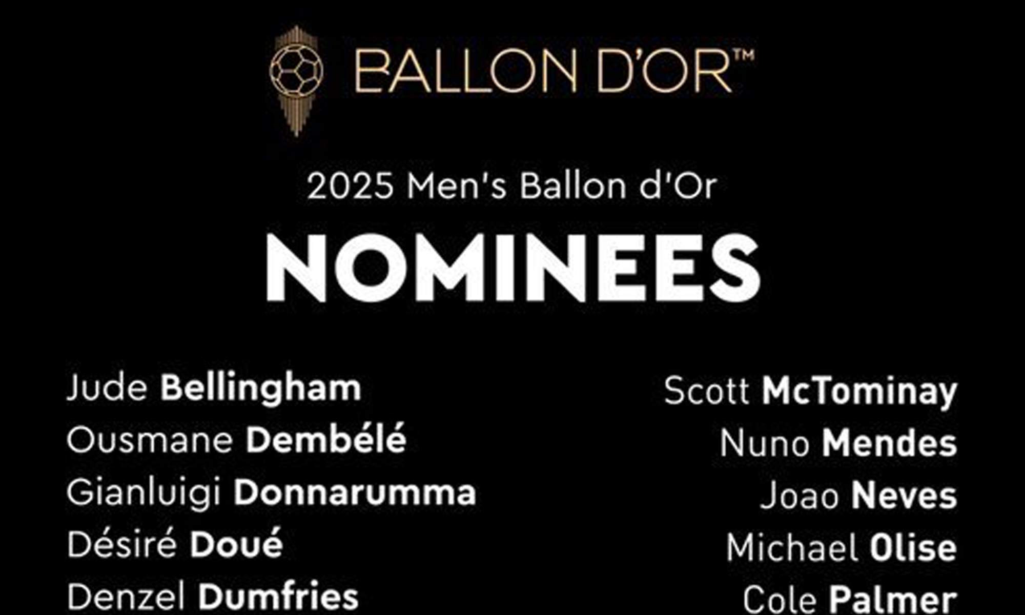 3 del Real Madrid y 4 del Barça: los nominados al Balón de Oro de 2025