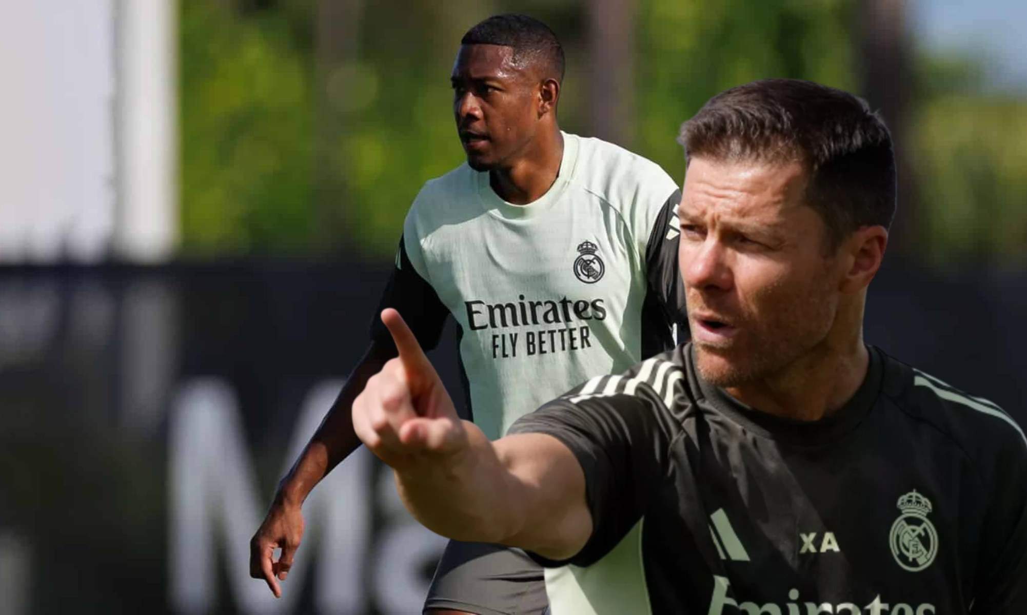 Xabi Alonso habla con Alaba