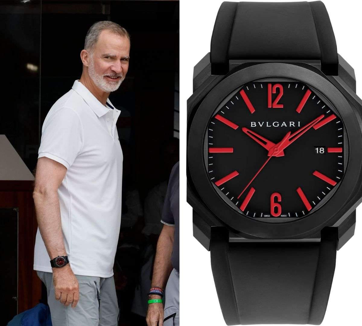 El Rey Felipe VI junto a su Bulgari Octo Ultranero