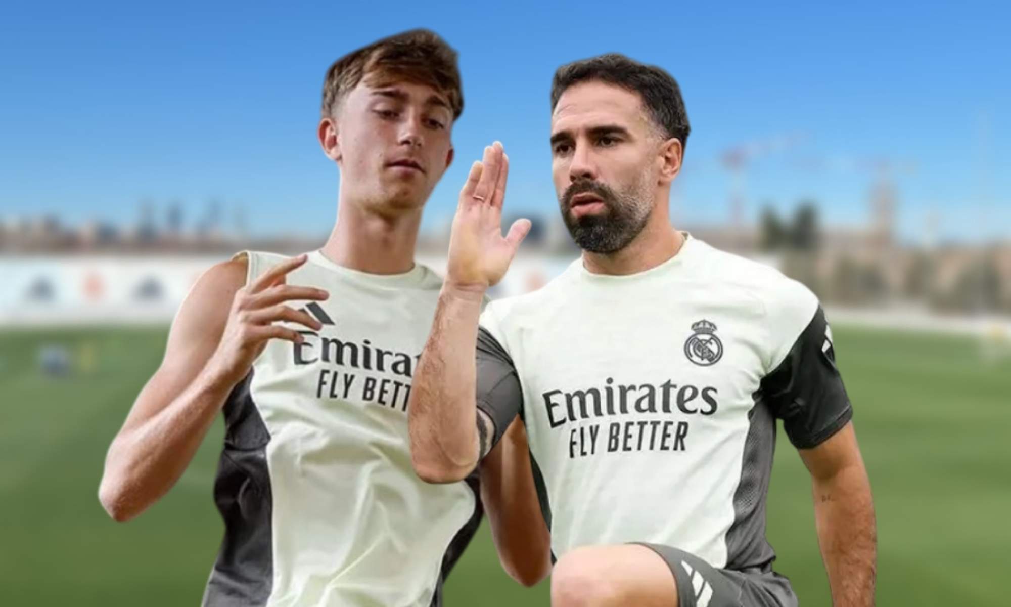 Dean Huijsen ha terminado exhausto esta semana los entrenamientos con el Madrid en Valdebebas, que seguirán el domingo.