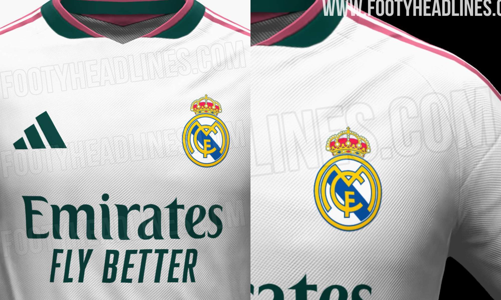 Filtran la camiseta del Real Madrid 2026 - 27, la blanca llevará verde y rosa