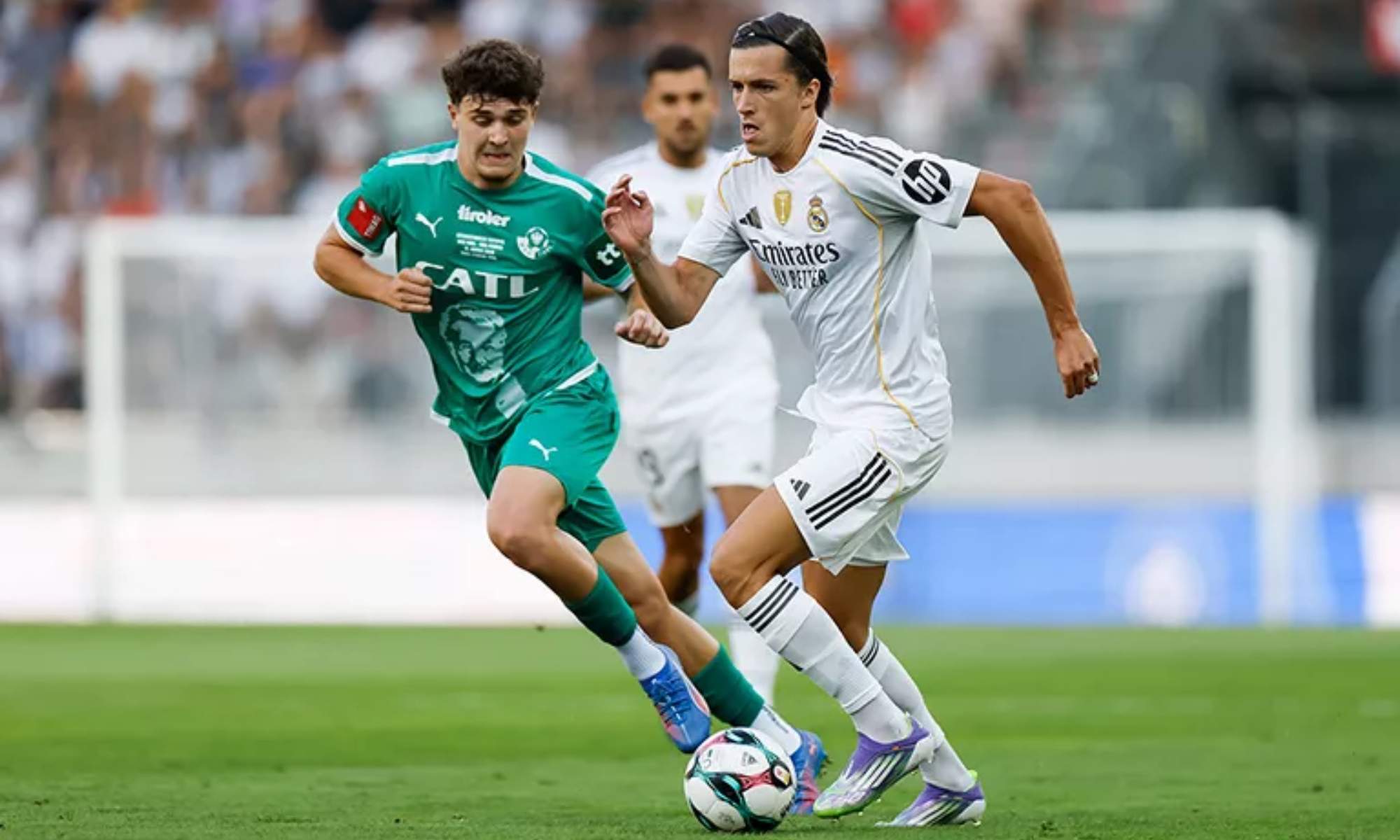Álvaro Carreras ha debutado con el Real Madrid frente al Tirol.