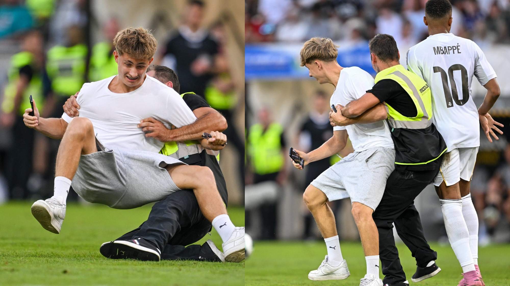 Muchos espontáneos en el Tirol vs. Real Madrid.