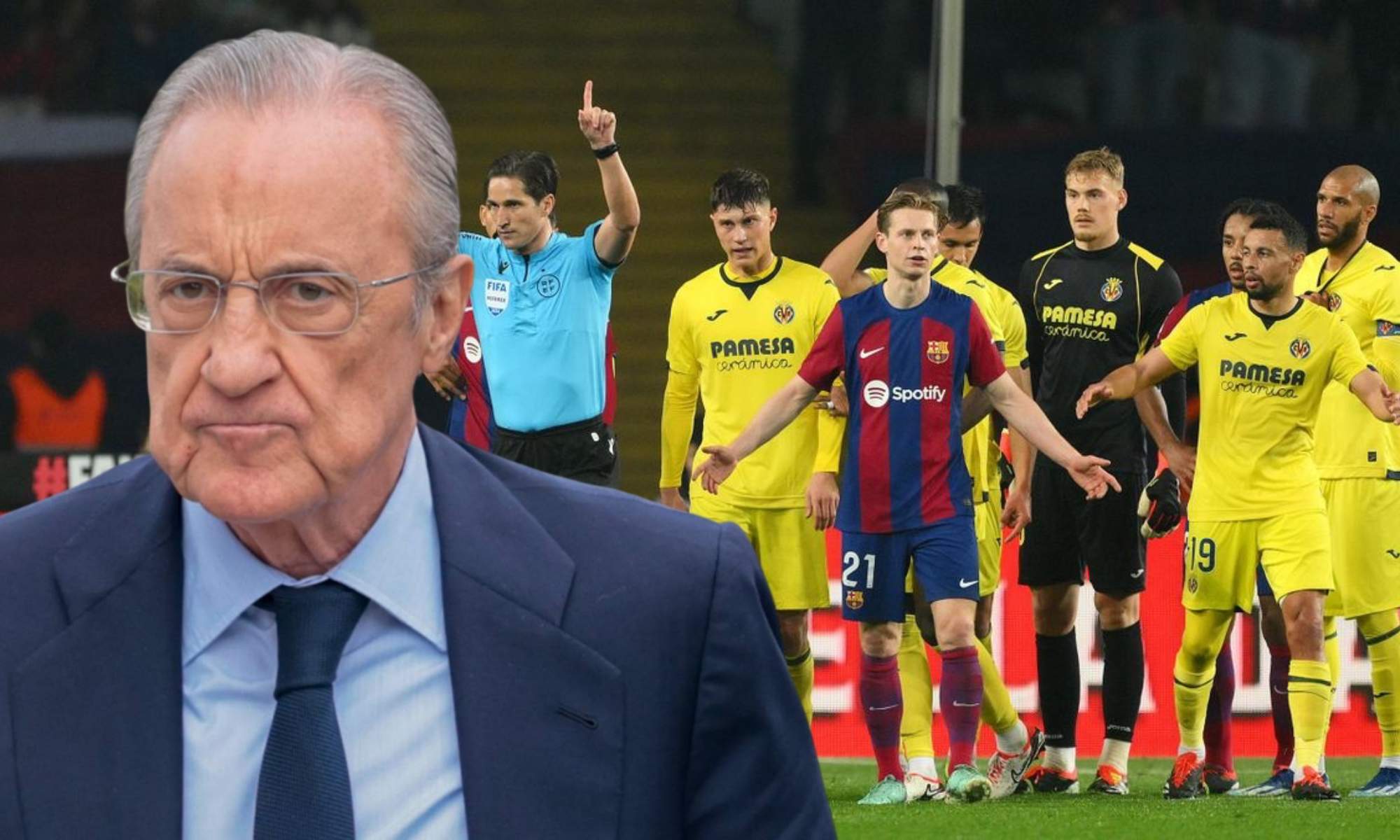 Florentino Pérez sigue recabando apoyos en la iniciativa de la Liga y la Federación de llevarse el Villarreal-Barça a Estados Unidos.