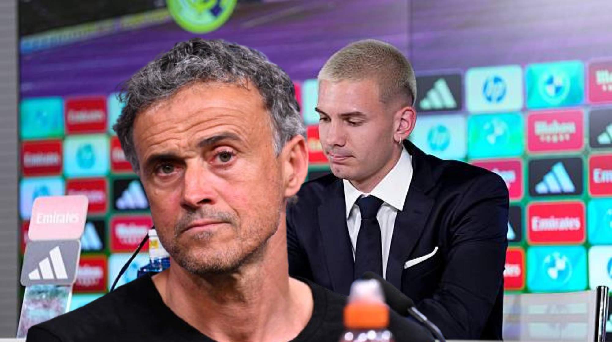 Luis Enrique, tocado por las palabras de Mastantuono. 