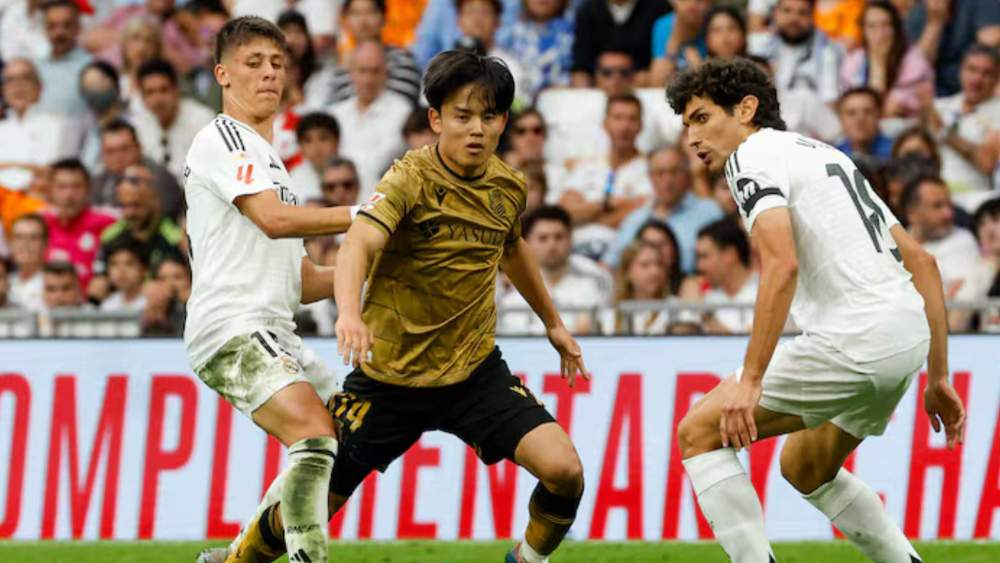 Take Kubo, jugando un partido contra el Real Madrid la pasada temporada. Take Kubo, jugando un partido contra el Real Madrid la pasada temporada.