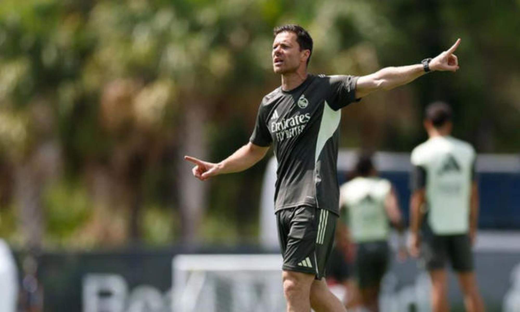 Xabi Alonso, durante un entrenamiento reciente del Real Madrid.
