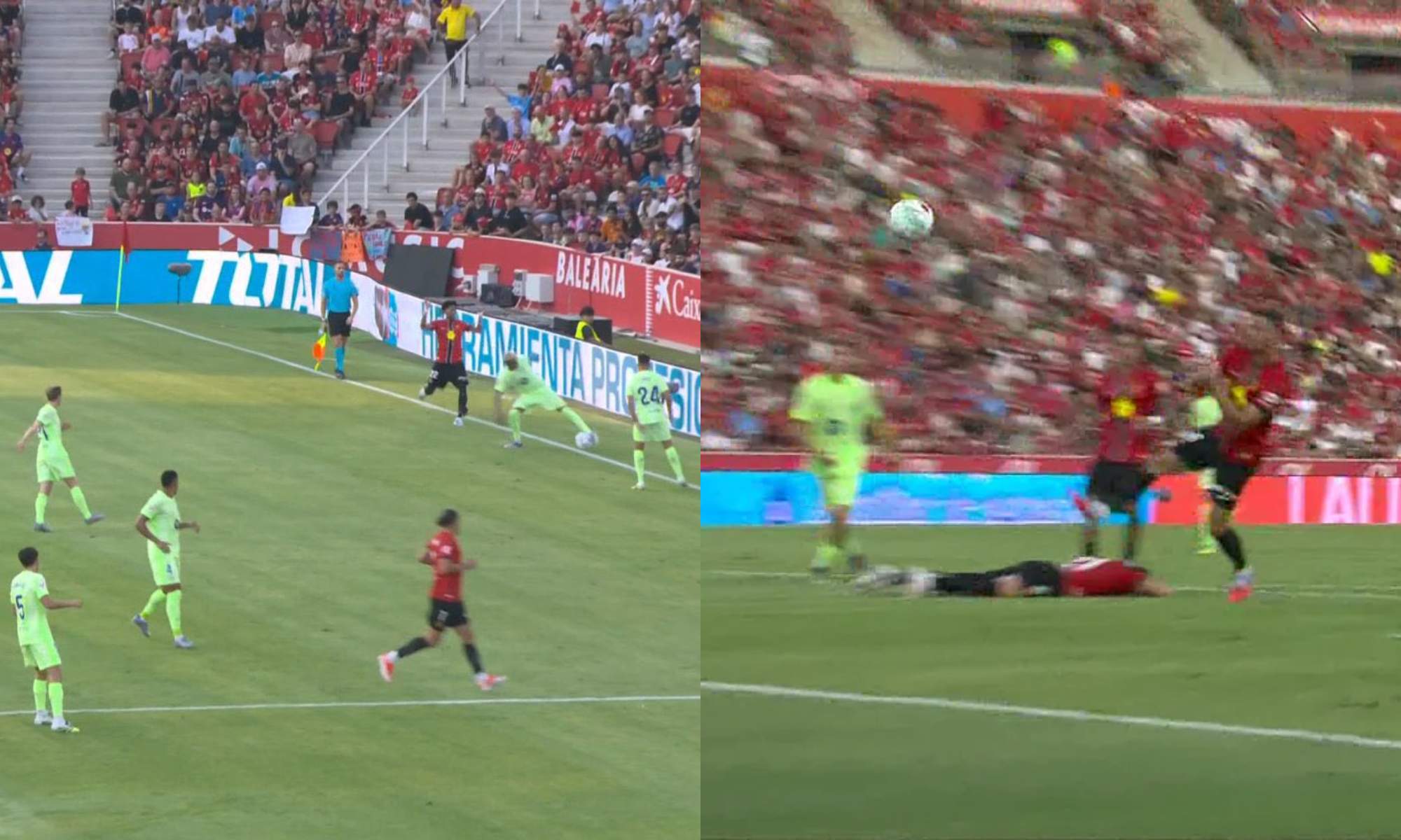 Los dos goles del Barça en Son Moix ante el Mallorca han levantado una gran polémica arbitral.