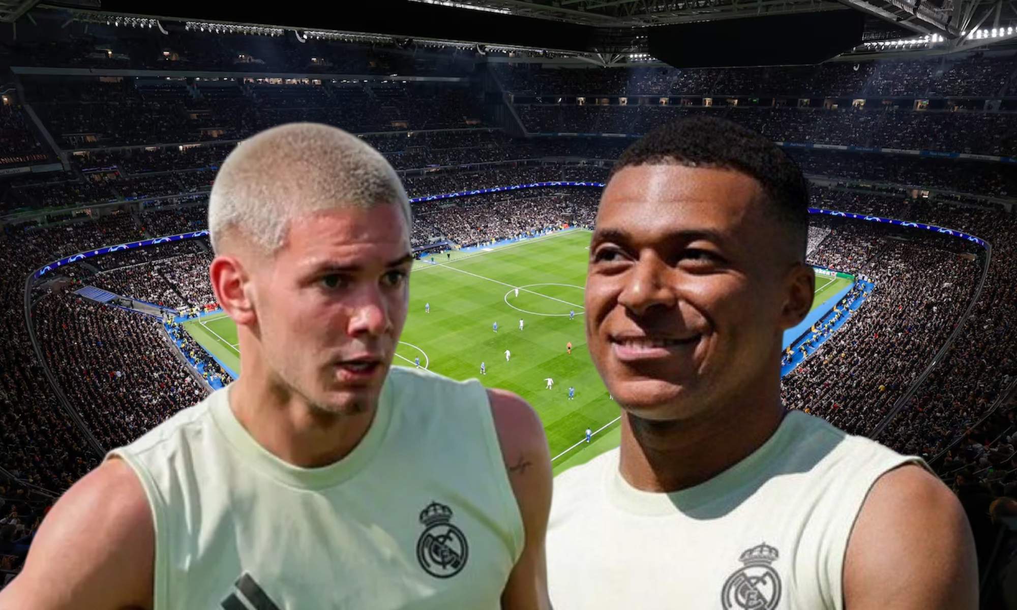 Kylian Mbappé ha hablado con Franco Mastantuono en la previa del partido liguero contra Osasuna.