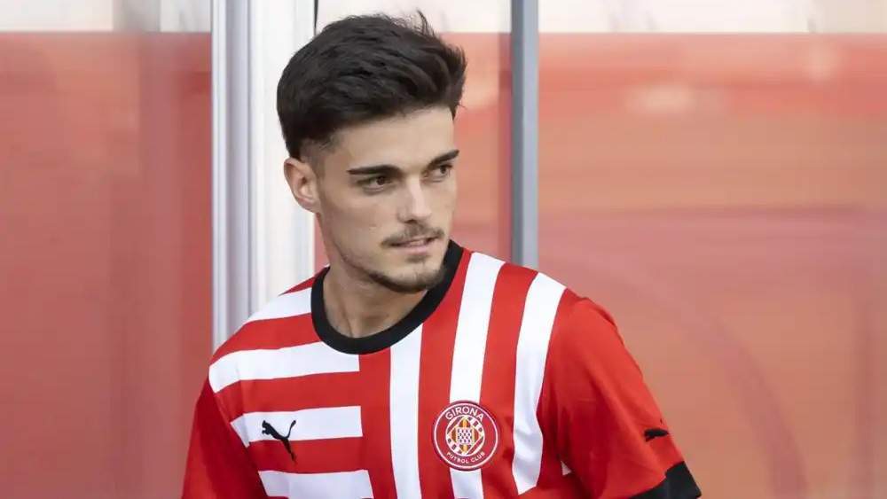 Miguel Gutiérrez jugando con el Girona