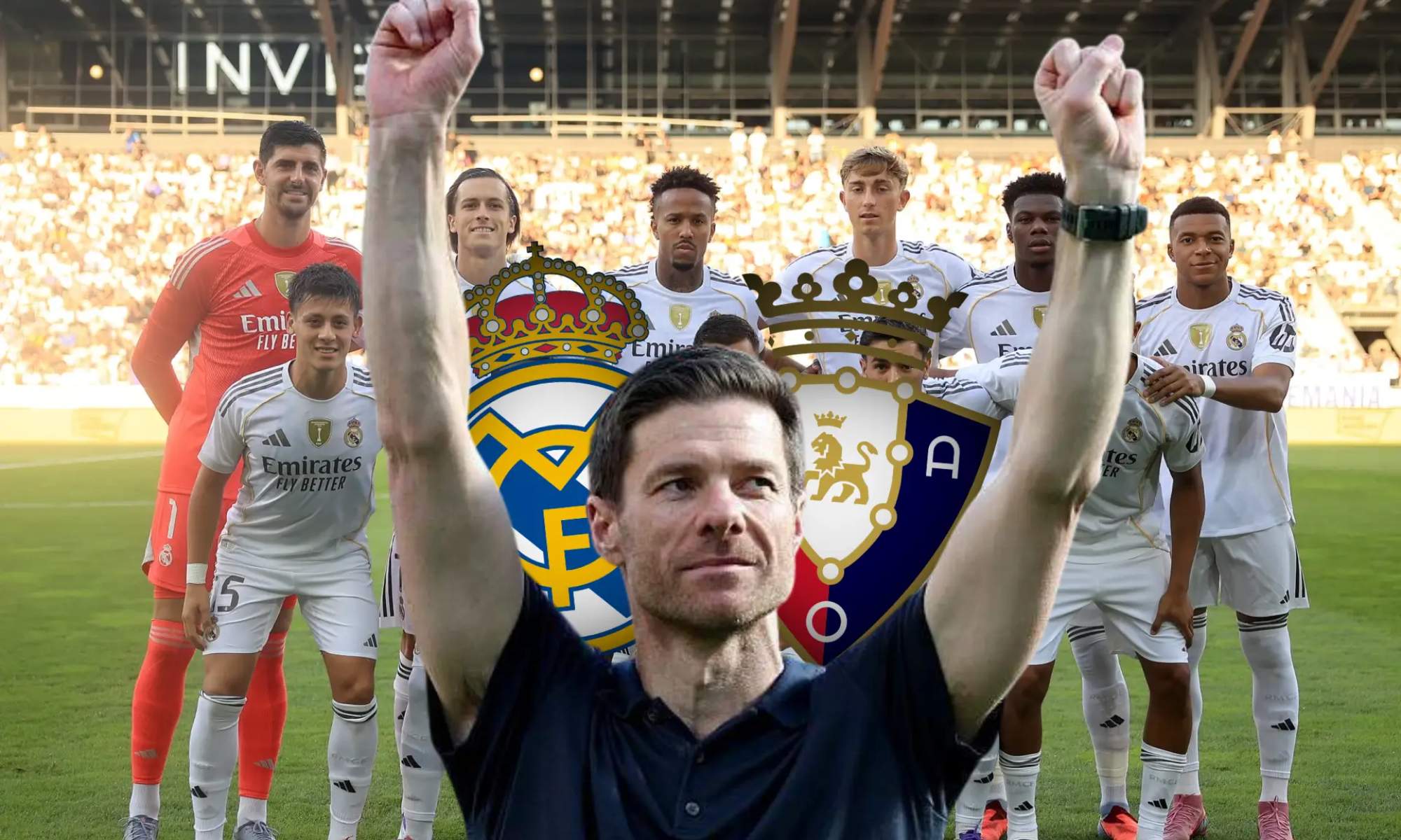 Xabi Alonso no presenta grandes novedades en el once titular ante Osasuna, en el debut del Madrid en la Liga.
