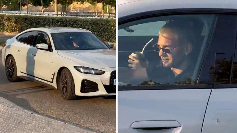 Franco Mastantuono y su BMW