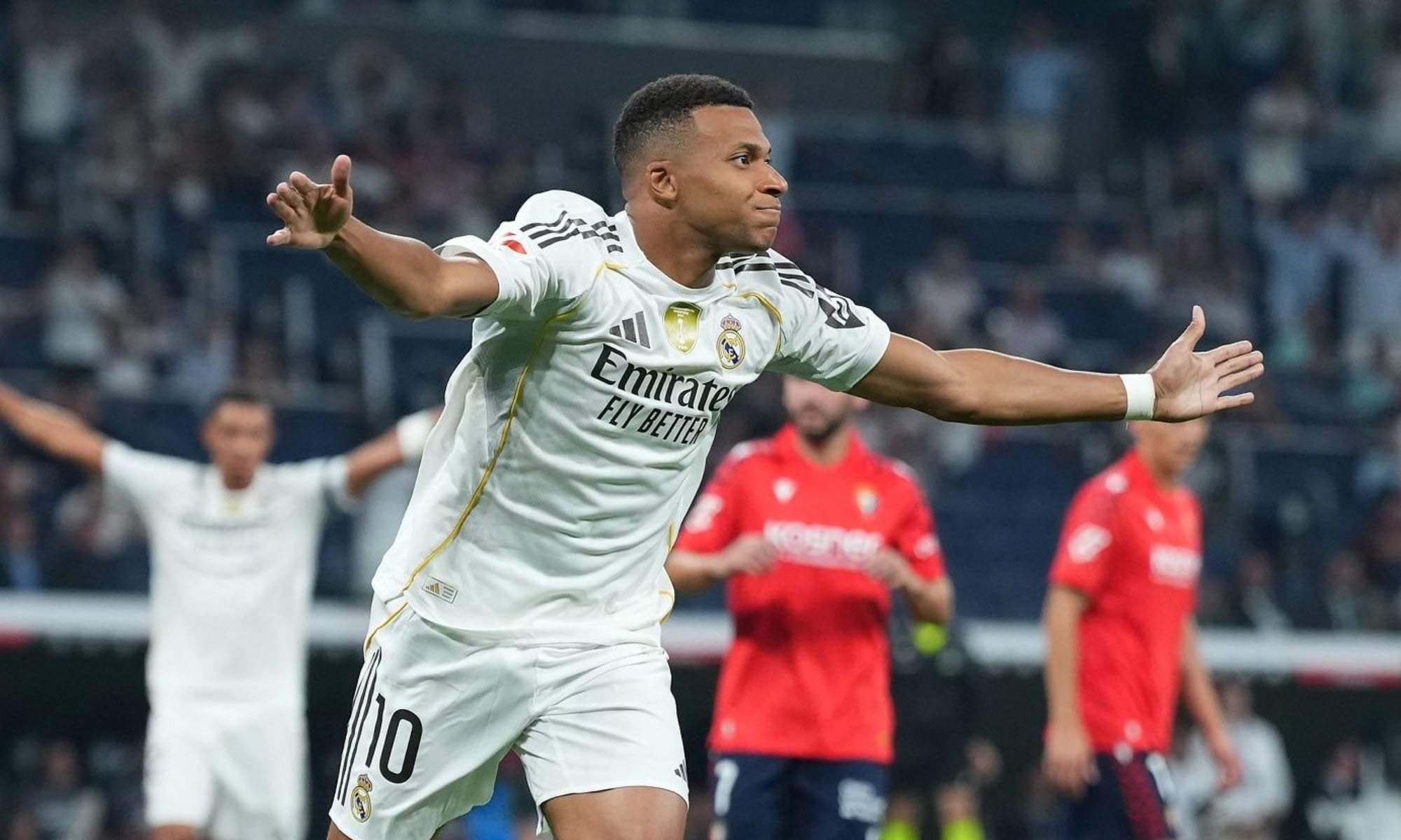 Celebración Mbappé ante Osasuna