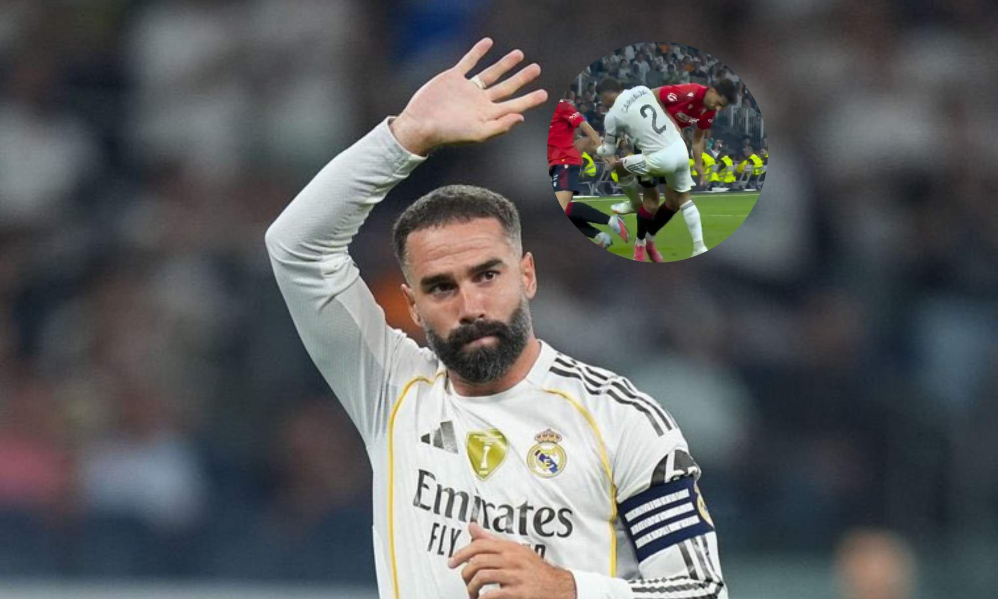 Carvajal estuvo a punto de lesionarse en su vuelta al Bernabéu