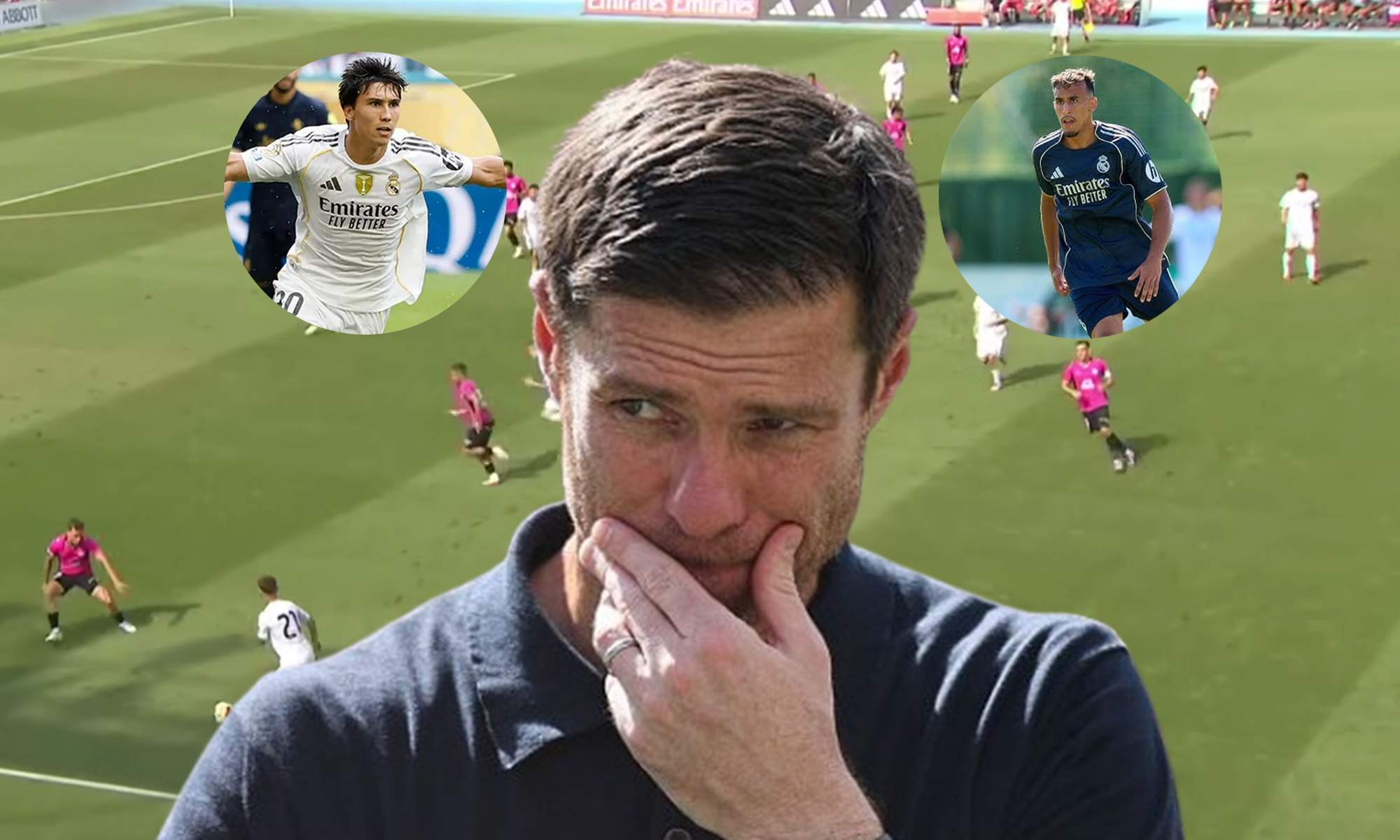 Xabi Alonso, Gonzalo García y Rachad Fettal.