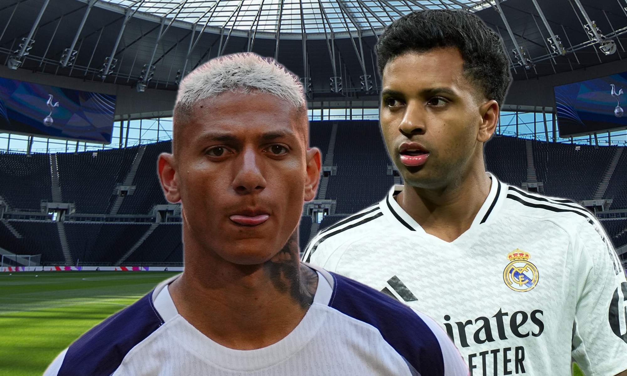 Richarlison empuja a Rodrygo al Tottenham
