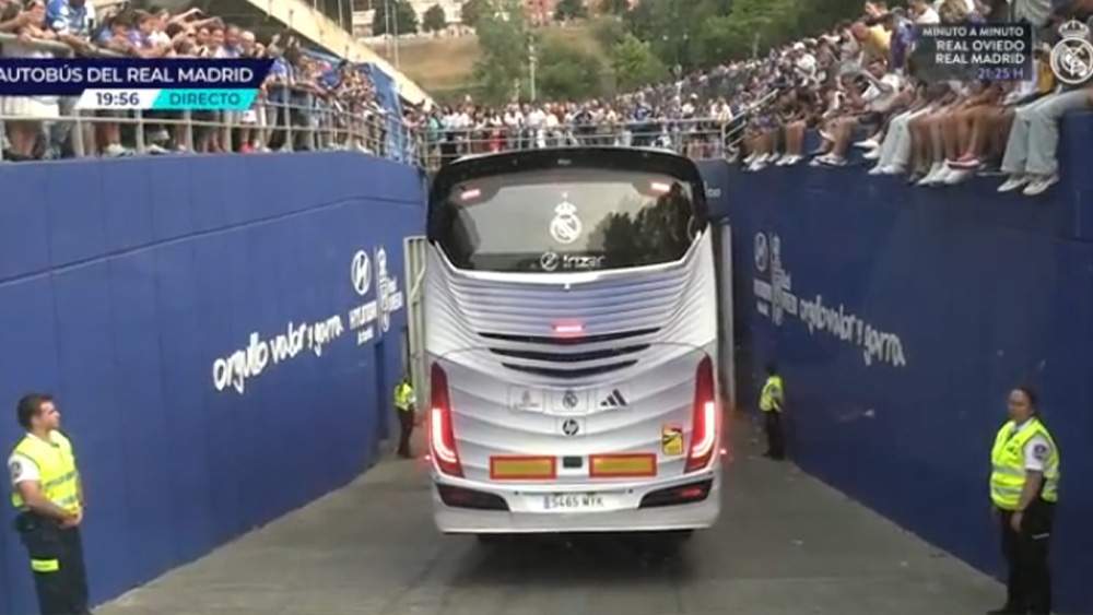 El Real Madrid llegando al estadio