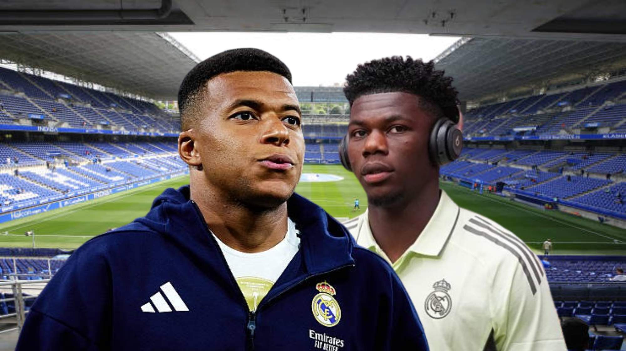 Mbappé vio por primera vez el Tartiere y se lo dijo a Tchouaméni.