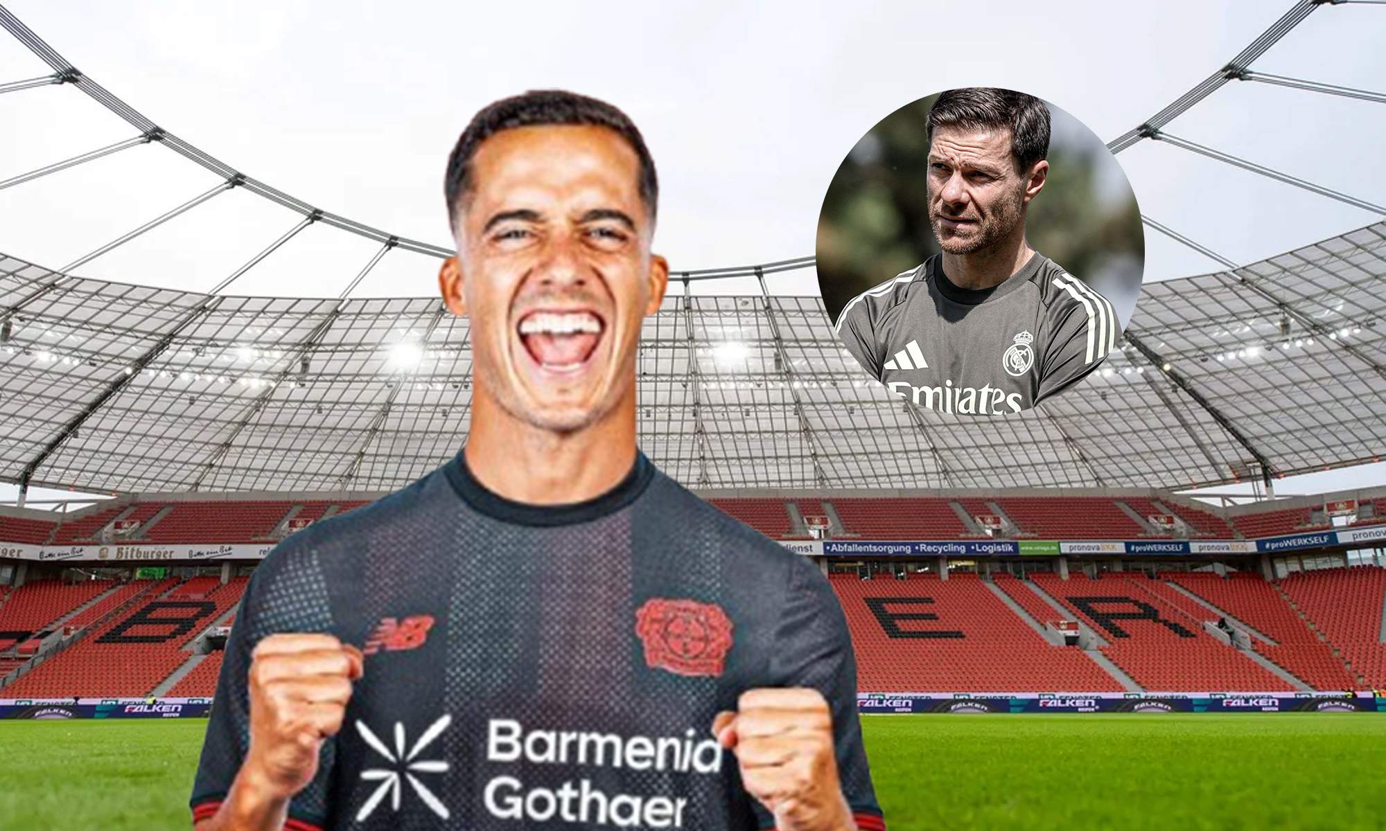 Lucas Vázquez y una foto de Xabi Alonso.