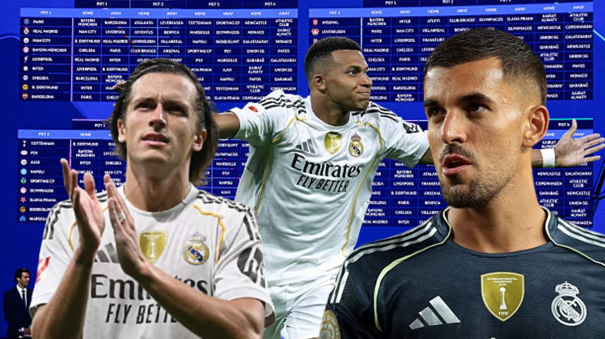 Mbappé, Carreras y Ceballos, el morbo tras el sorteo de la Champions. 