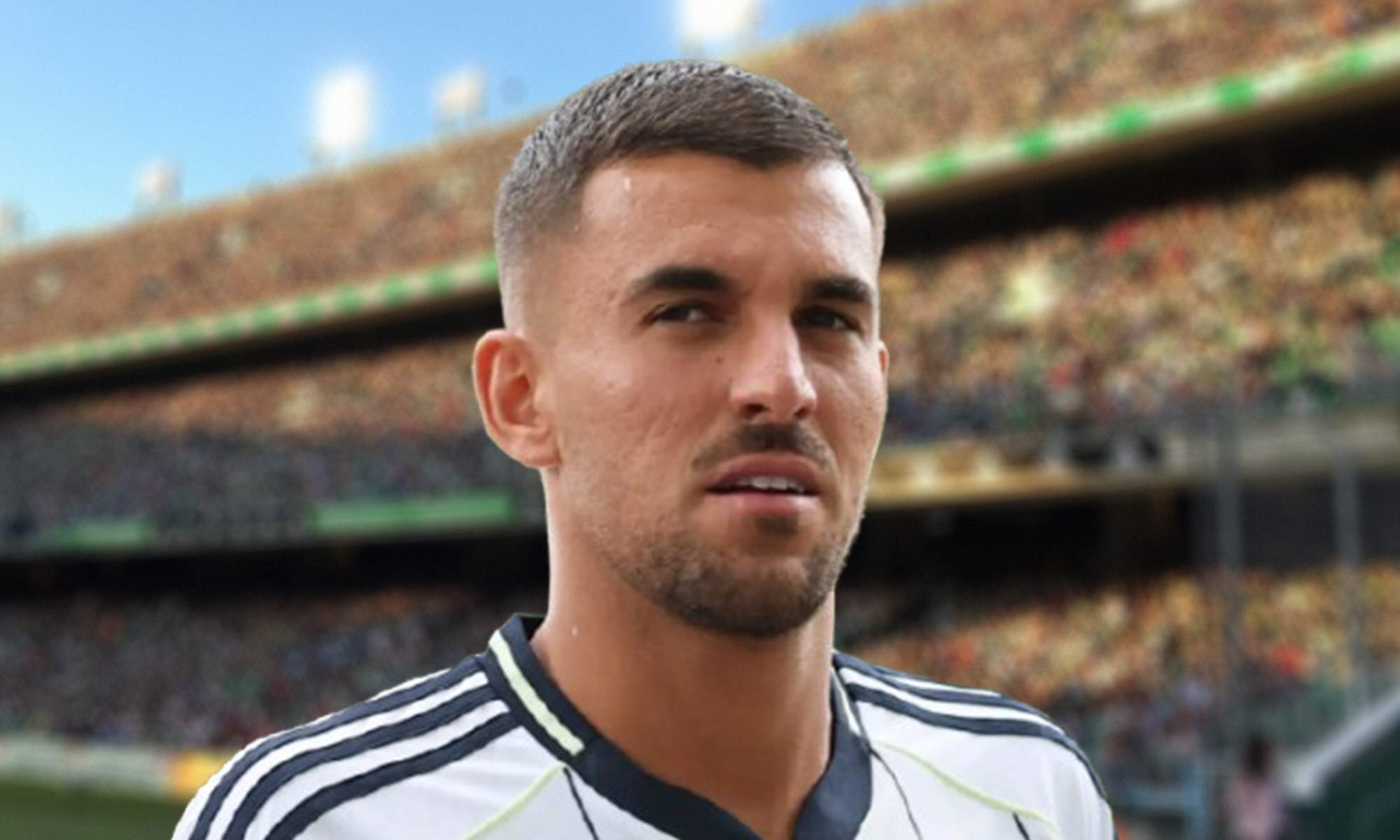 Dani Ceballos y el Benito Villamarín, estadio del Betis.