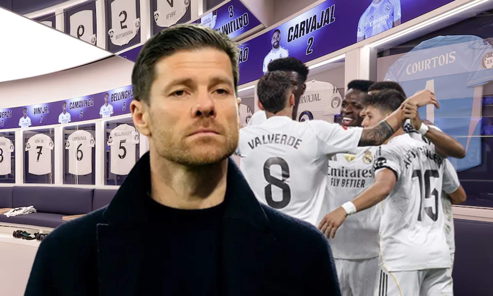 Xabi Alonso, jugadores del Real Madrid  y el vestuario. 