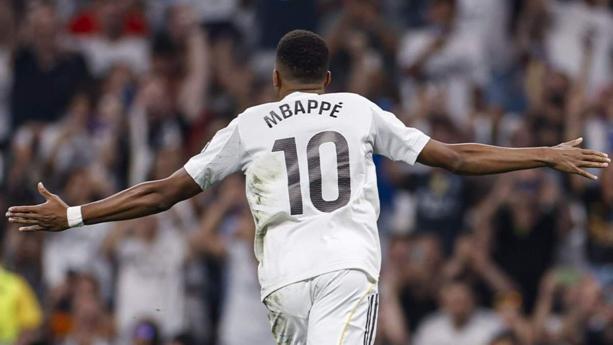 Mbappé celebrando su gol ante el Osasuna Mbappé celebrando su gol ante el Osasuna