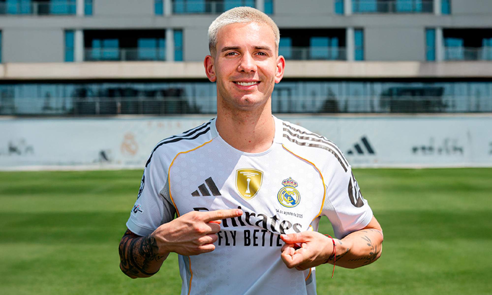 Mastantuono con el Real Madrid