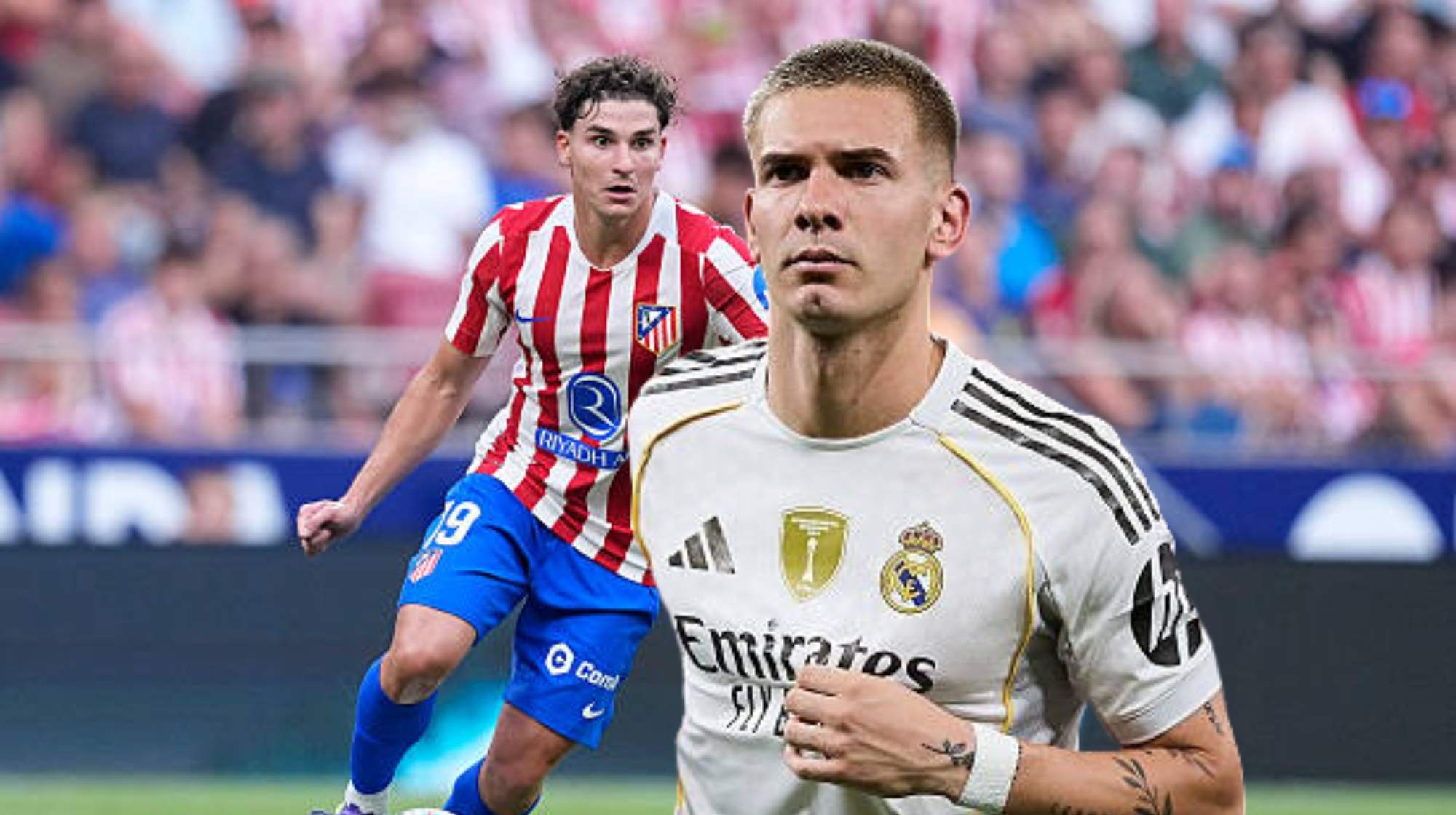 Julián Álvarez avisa a Mastantuono antes del Atlético vs. Real Madrid.
