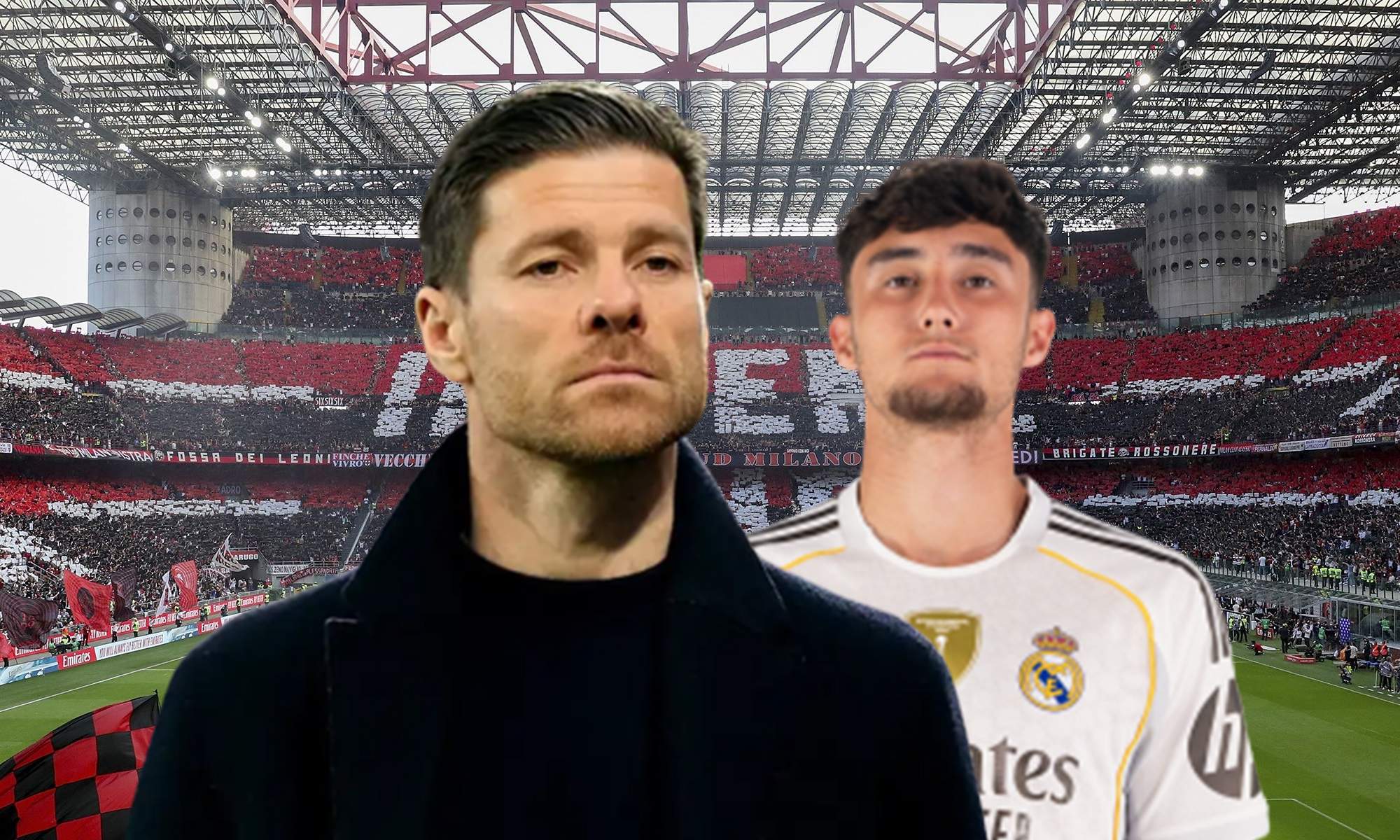 Xabi Alonso, Jesús Fortea y el estadio del Milan.