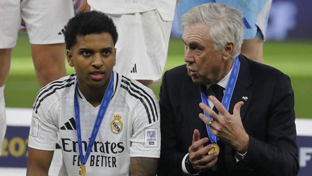 Rodrygo y Ancelotti en el Real Madrid