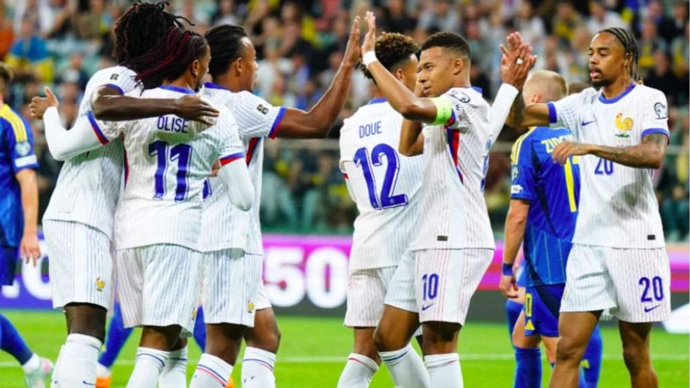 francia jugadores celebracion gol