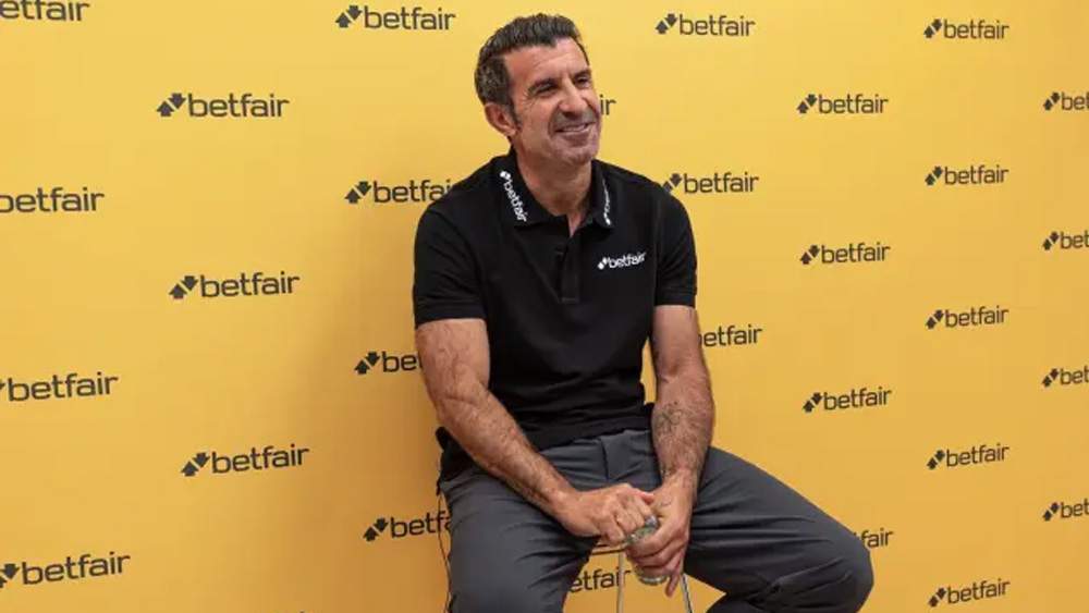 Luis Figo durante la entrevista