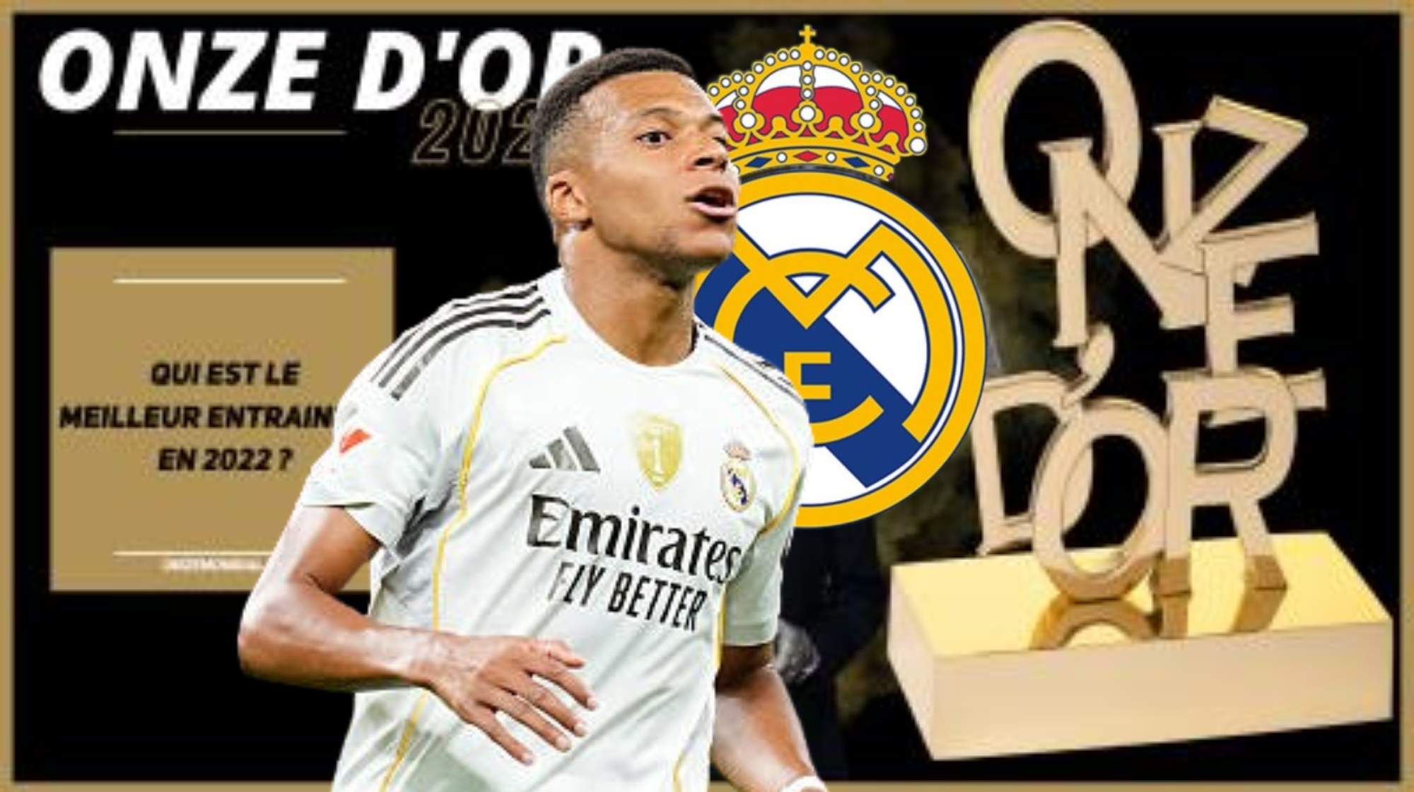 Mbappé, tercero para el premio Onze d'Or. 